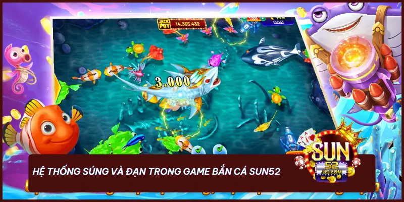 Hệ thống súng và đạn trong game bắn cá SUN52