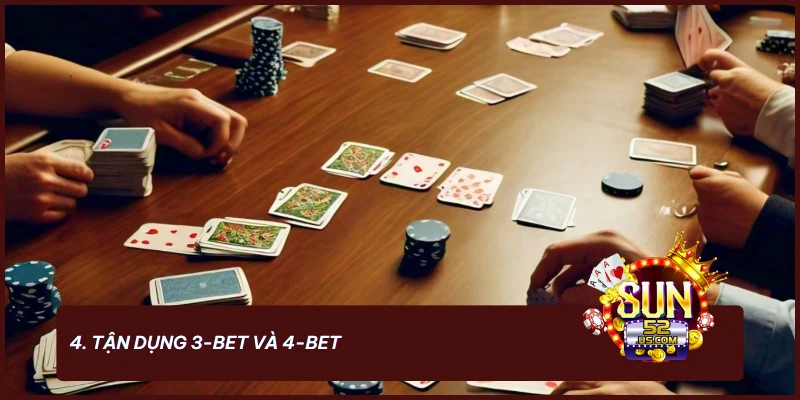 7 Mẹo Chơi Poker Chuyên Nghiệp, Tăng Tỷ Lệ Thắng Liên Tục 4 Tận dụng 3-bet và 4-bet là bí quyết gây áp lực và kiểm soát ván bài